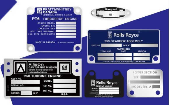 Placas de identificação